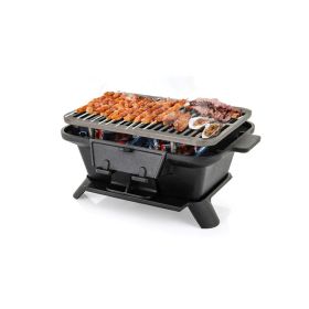 Outdoor Portable Charcoal Hibachi Grill with Grill Grate (type: Style B, Color: Black)