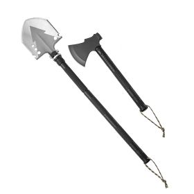 Folding Multitool Camping Survival Shovel for Outdoor Hiking (type: 16 in 1, Color: Black)