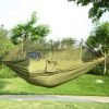 2 Persons Hammock 600LBS Max Load with Mosquito Net Outdoor Hiking Camping Hommock Portable Nylon Swing Hanging Bed
