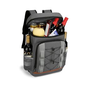 Insulated Cooler Backpack for Picnic Camping Beach Hiking Fishing Travel (type: Picnic Backpacks, Color: Gray)