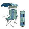 Oversized Camping Chair with Canopy Heavy Duty Folding Outdoor Chair with Armrest Cup Holder and Carry Bag Portable Camp Chair for Beach Fishing Picni