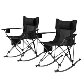 2pcs Folding Lounge Chairs / beach chair , Camping Chairs (Color: as picture)