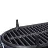 Oval Cast Iron Grill Outdoor, Portable Charcoal Grill and Tabletop Cast Iron Skillet - 100% Cast Iron, Enameled, Durable, Small Charcoal Grill