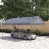 10' x 20' Carport, Portable Garage & Patio Canopy Tent Storage Shelter, Adjustable Height, Anti-UV Cover for Car, Truck