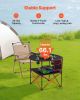 Folding Camping Table, Portable Outdoor Lightweight Picnic Table, 600D Oxford Fabric Waterproof Canvas Travel Beach Tables, with 4 Cup Holders