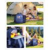 Picnic Backpack, Beach Picnic Backpack Bag for 4 Person with Insulated Cooler Compartment, Detachable Bottle/Wine Holder, Lightweight Blanket