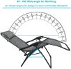 Zero Gravity Chair Patio Folding Lawn Lounge Chairs Outdoor Foldable Camp Reclining Lounge Chair with sidetable for Backyard Porch Swimming Poolside a