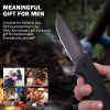 Portable Drop-Point Knife, Black/Green, 21.5cm Total Length - Ideal for Camping & Everyday Carry