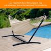 Double Hammock with Space Saving Steel Stand Includes Portable Carrying Case and Head Pillow, 450 Pounds Capacity