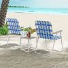 1 Piece Folding Beach Chair Camping Lawn Webbing Chair