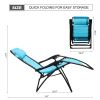 Zero Gravity Chair Patio Folding Lawn Lounge Chairs Outdoor Foldable Camp Reclining Lounge Chair with sidetable for Backyard Porch Swimming Poolside a