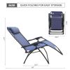 Zero Gravity Chair Patio Folding Lawn Lounge Chairs Outdoor Foldable Camp Reclining Lounge Chair with sidetable for Backyard Porch Swimming Poolside a